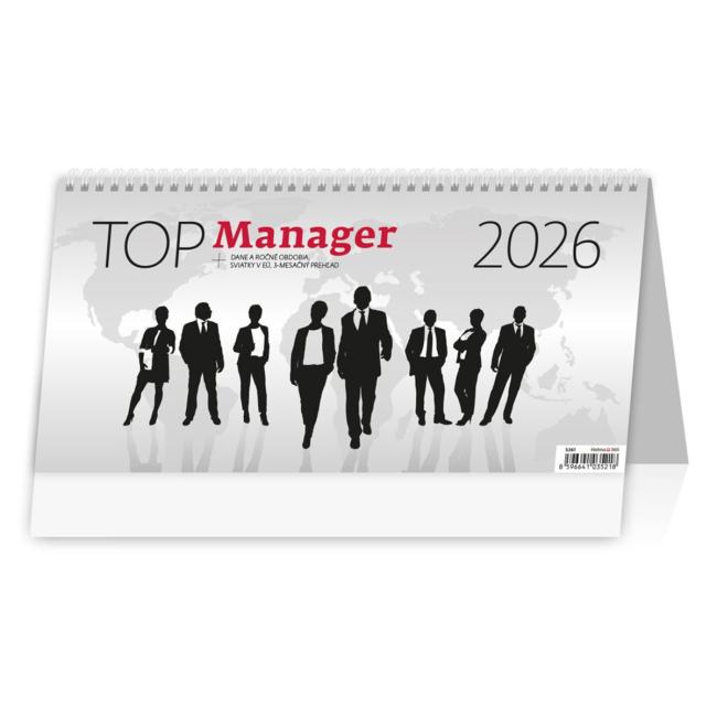 Stolní kalendář sloupcový 32x16 cm - TOP manager 2026