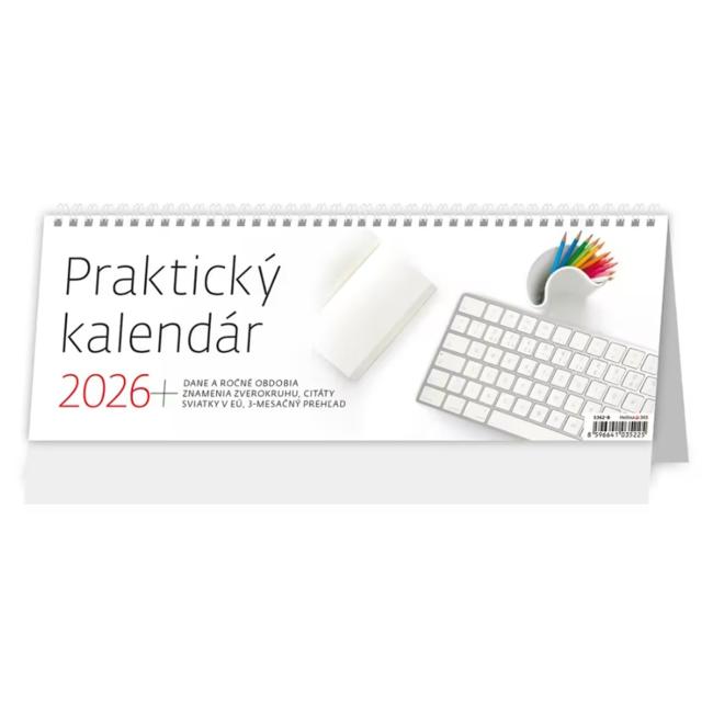 [S362A] Stolní kalendář sloupcový 33,6x12,1 cm - Praktický 2026