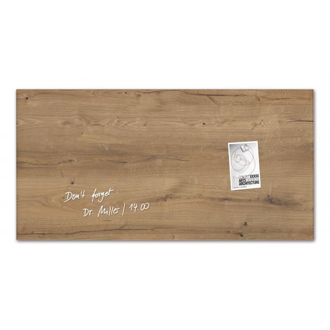 Skleněná tabule artverum 91x46cm přírodní dřevo