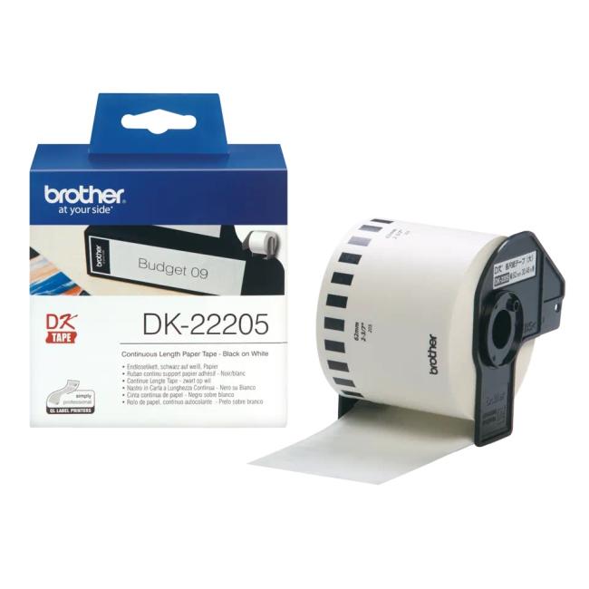 [BR222050] Široká páska Brother 62 mm x 30,48 m bílá