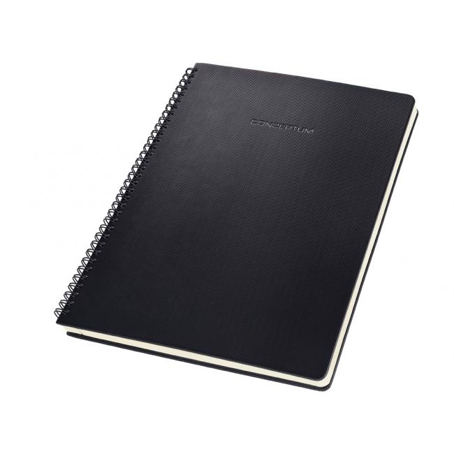 [SI000823] Zápisník CONCEPTUM se spirálou černý 176x214mm