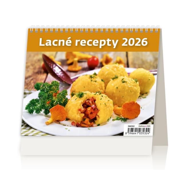 [SM302] Stolní kalendář řádkový 17,1x13,9 cm - Levné recepty 2026