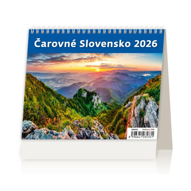 Řádkový stolní kalendář 17,1x13,9 cm - MiniMax Magical Slovakia 2026