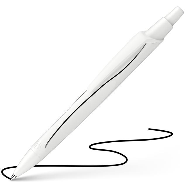 Kuličkové pero Schneider Reco bílé s černou náplní