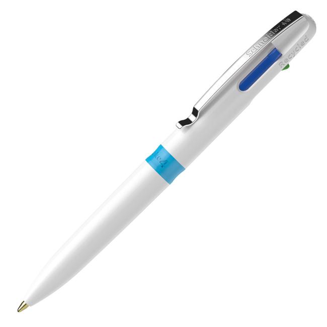 [SN138049] Kuličkové pero Schneider Take 4 bílé se čtyřmi náplněmi