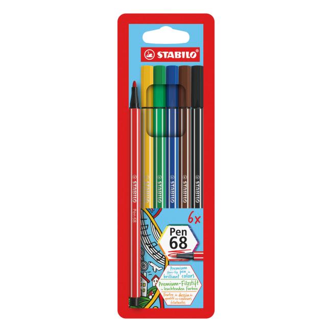 Sada popisovačů STABILO Pen 68/6S