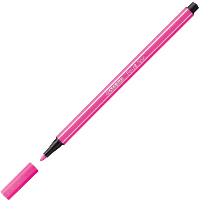 [ST006856] Popisovač STABILO Pen 68 růžovočervený