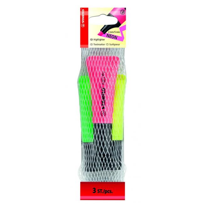 Sada zvýrazňovačů STABILO NEON 3S