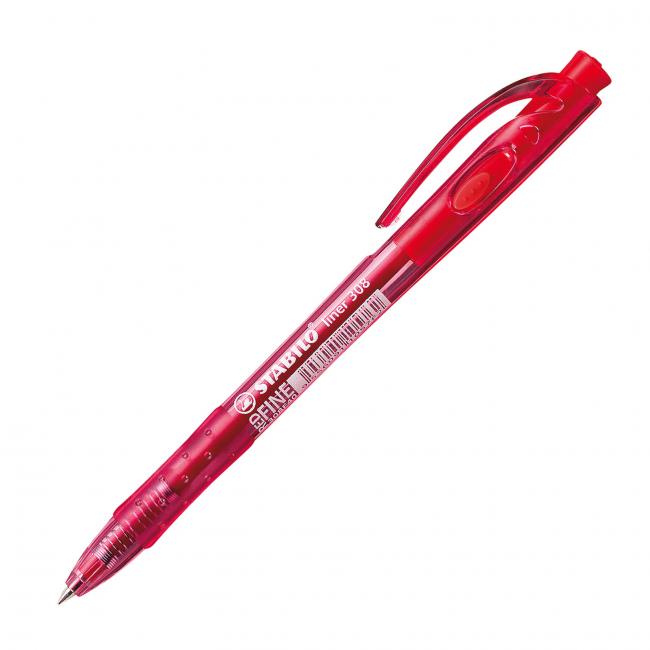 [ST030840] Kuličkové pero STABILO Liner 308 červené
