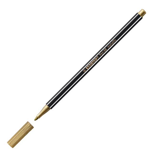 [ST068810] Popisovač STABILO Pen 68 metalic zlatá