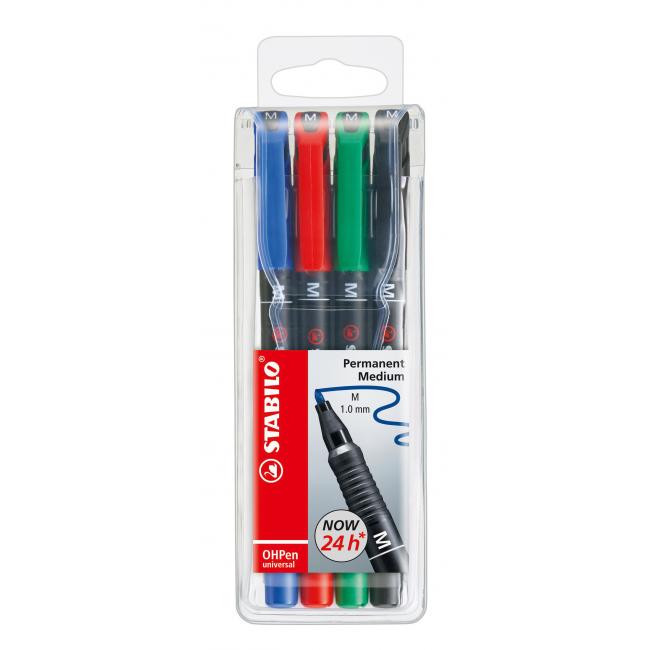 Sada popisovačů OHP STABILO universal M 843/4S