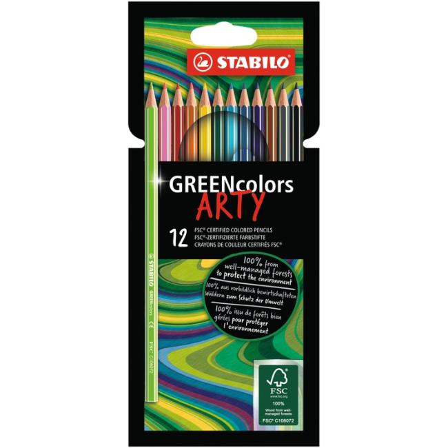 Barvičky STABILO GREENcolors 12ks 'ARTY'