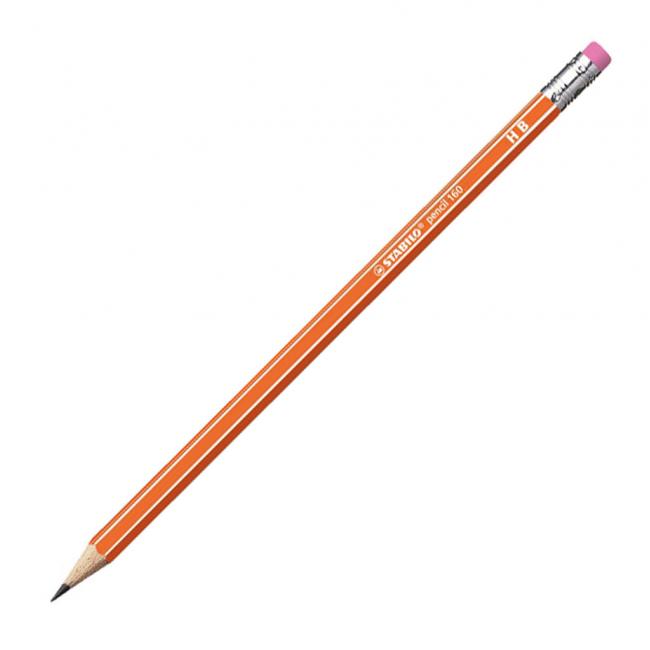 [ST216003] Tužka STABILO 160 HB s gumou oranžová 12ks