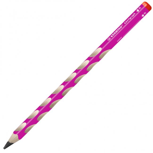 Tužka STABILO ergonomická EASYgraph pro praváky růžová 12ks