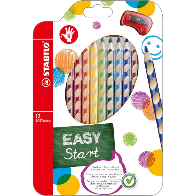 Dřevěné barvičky STABILO EASYcolors P. sada 12 ks