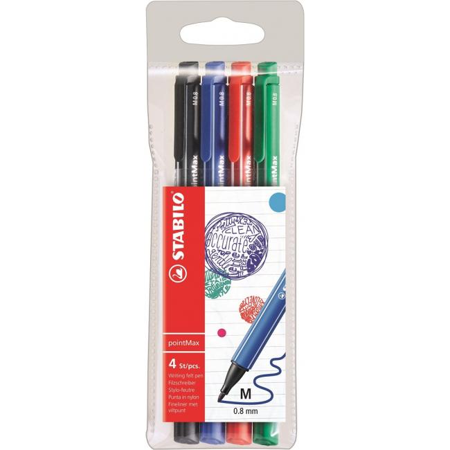 [ST488004] Sada popisovačů STABILO pointMax 4ks