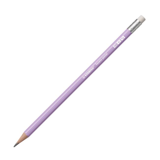 [ST490803] Tužka STABILO Swano Pastel HB s gumou pastel fialová