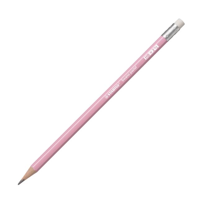 [ST490805] Tužka STABILO Swano Pastel HB s gumou pastel růžová
