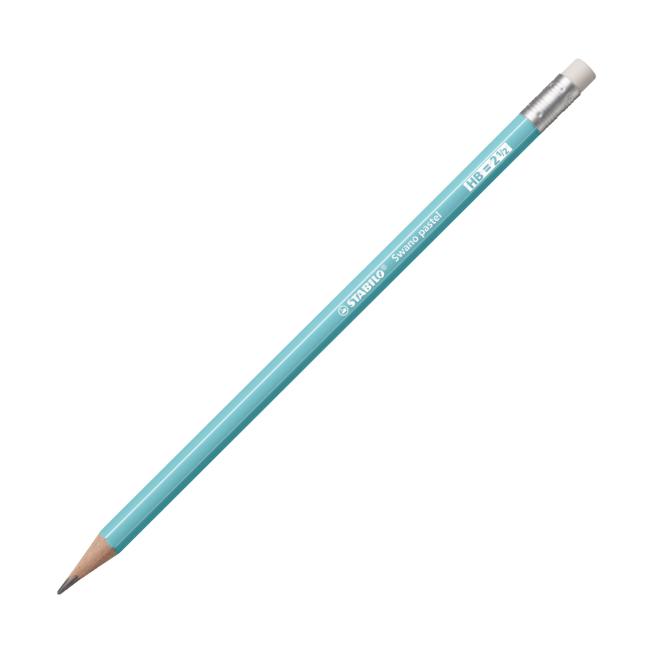 Tužka STABILO Swano Pastel HB s gumou pastel modrá