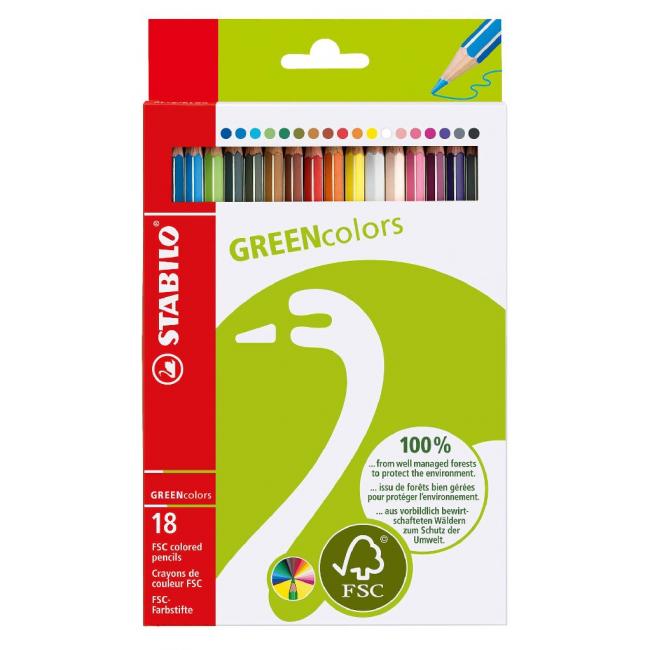 [ST601918] Barvičky STABILO GREENcolors 18ks