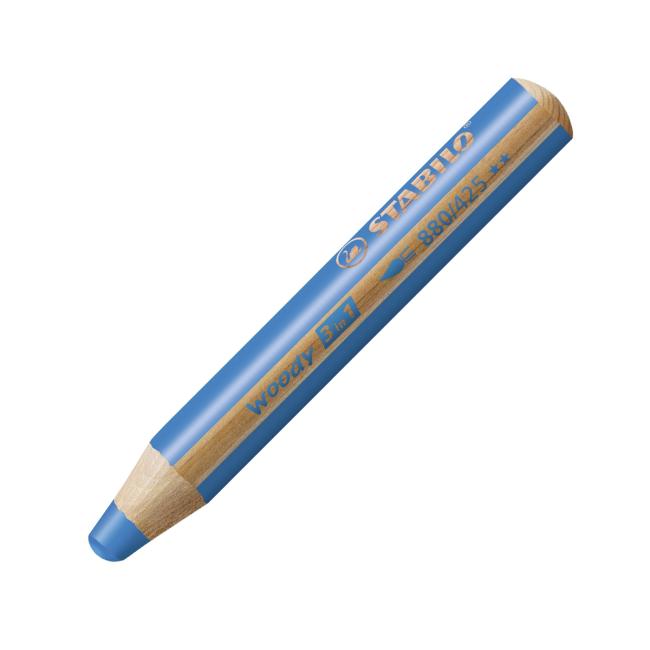 [ST880425] Víceúčelová barvička STABILO woody 3 in1 modrá