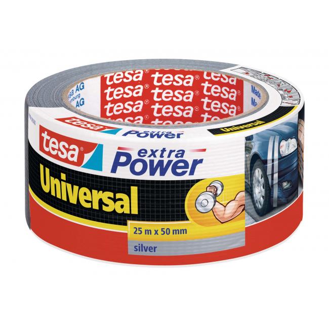 [TE563880] Textilní páska TESA silně lepící stříbrná 50 mm x 25 m