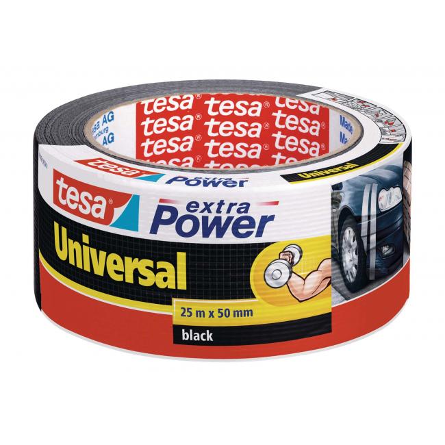 [TE563881] Textilní páska TESA silně lepící černá 50 mm x 25 m