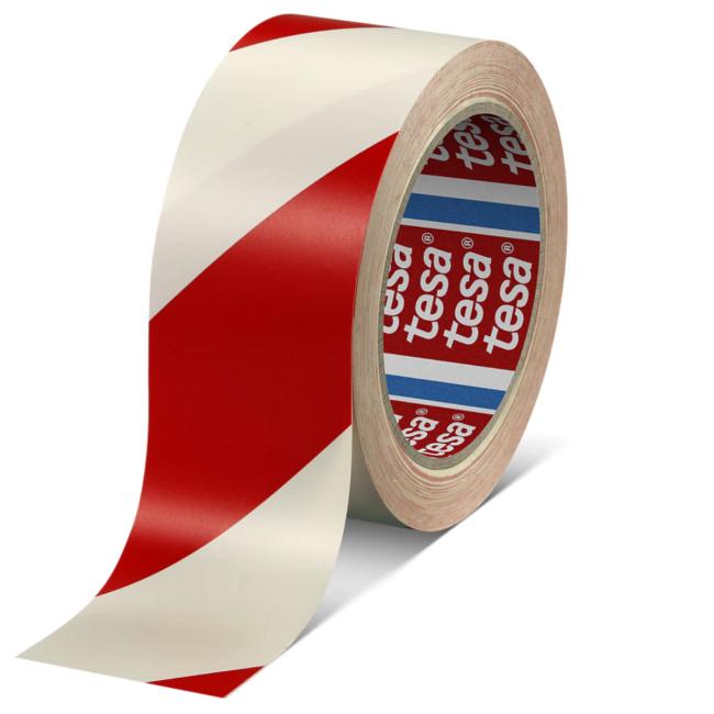 Vyznačovací páska lepící TESA 50 mm x 33 m bílo-červená