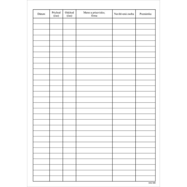 Kniha návštěv, A4, 96 dopisů, tvrdá vazba