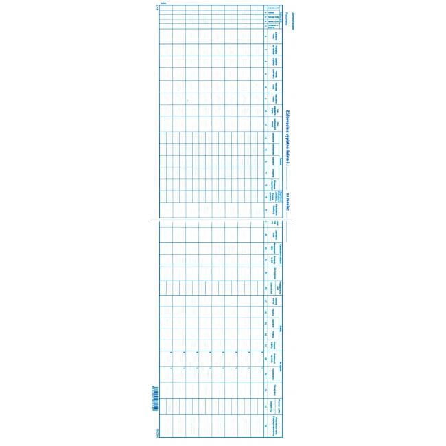 Výplatní listina, 57x21cm