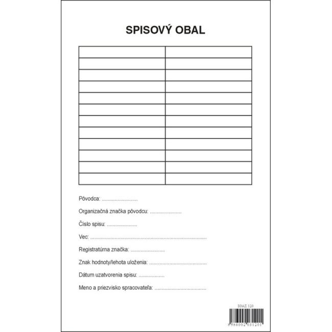 [TL120000] Spisový obal, A4 dvoulist, 500 ks