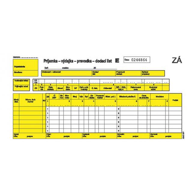 [TL277000] Příjemka - výdejka - převodka - dodací list 2/3 A4 čísl.samopřepis 150 listů