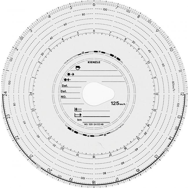 [TL449200] Tachografické kotouče Kienzle 125-24 4B, 100 kusů