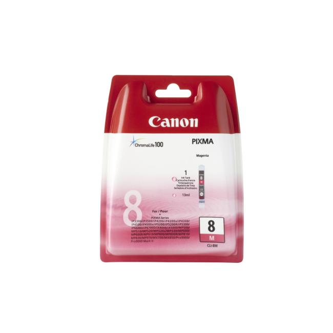 [CA000824] Inkoustová náplň Canon CLI-8M pro Pixma iP4200/5300/ MP500/530/600/610/800 magenta (400 str.)
