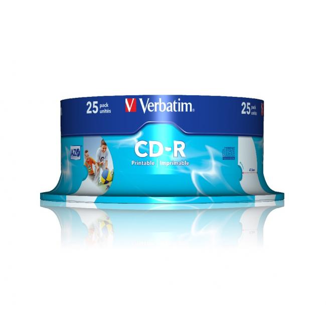 [VE043439] Verbatim CD-R 25 ks printable dort