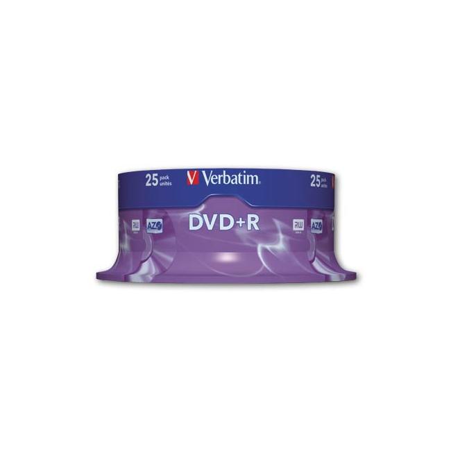 [VE254416] Verbatim DVD+R 16x cake25