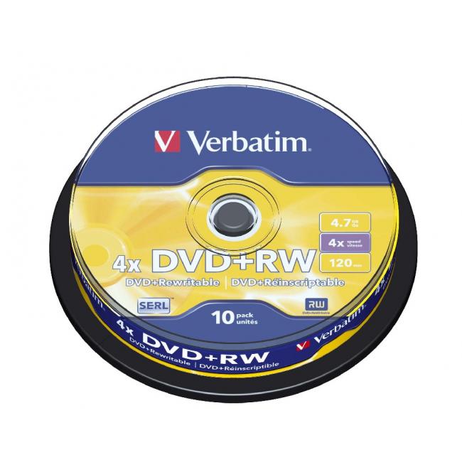 Verbatim DVD+RW 4x 4,7GB dort 10 ks