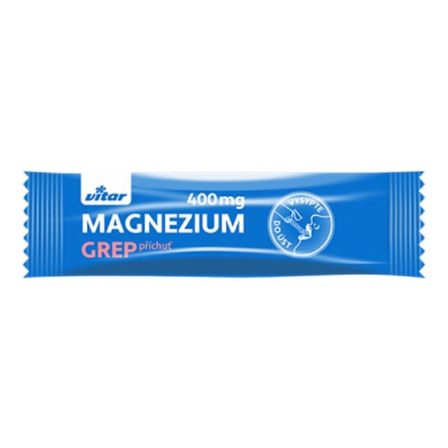 Vitar MAGNOSIUM 400 mg+ vitamíny B6 a C s příchutí grepu, (20sáčků)