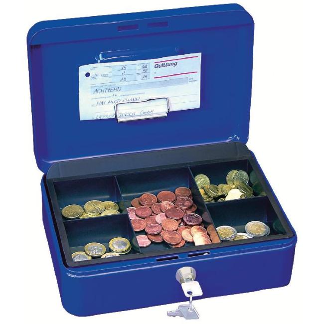 [WE145399] Pokladnička WEDO s klipem 250x180x90mm modrá