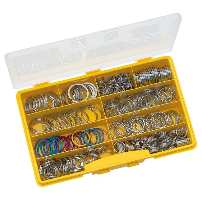 [WE262300] Kroužky na klíče WEDO různé průměry 300ks