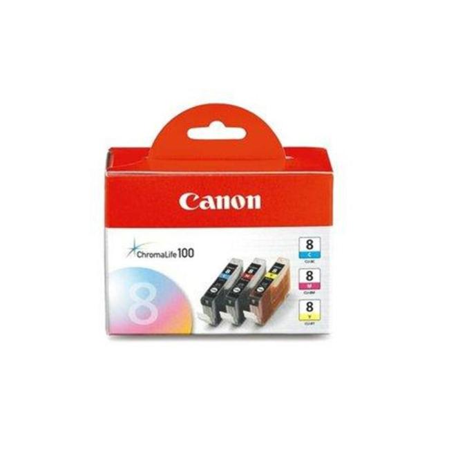 Inkoustová náplň Canon CLI-8 C pro iP2400/5300/MP500/530/600/610/800 C/M/Y pack (3x400 str.)
