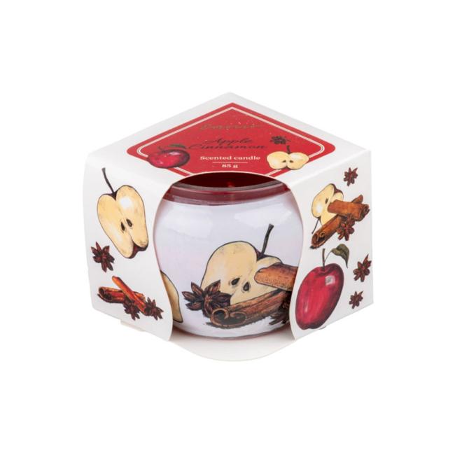[XM034760] Emocio skleněný dekor 70x62 mm jablko skořice, vonná svíčka
