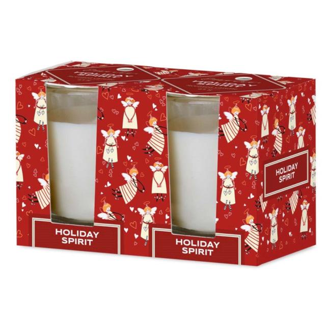 Emocio sklo 52x65 mm 2 ks v krabičce Holiday Spirit - Cookie and Cream, vonná svíčka