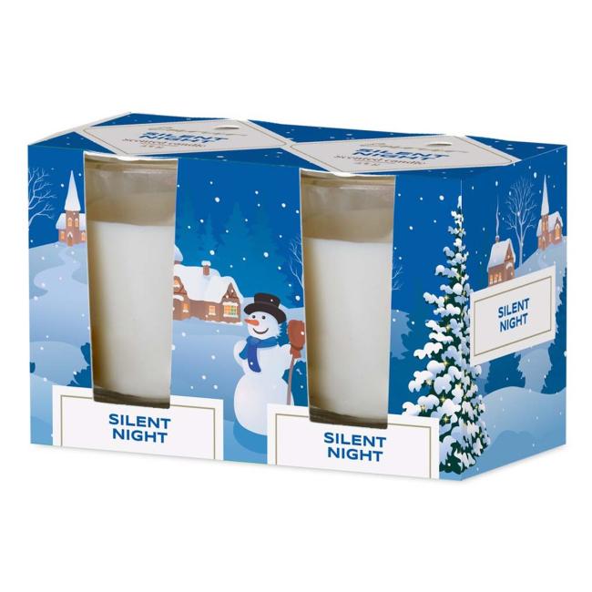 Emocio sklo 52x65 mm 2 ks v krabičce Silent Night - Forest Breeze, vonná svíčka