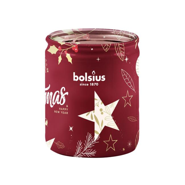Bolsius Glass 68x80mm Stars, vonná svíčka