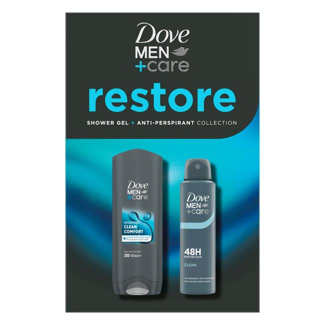 Dove Clean Comfort (Restore) pánská dárková sada 2 ks