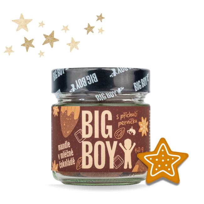 BIG BOY Mandle v mléčné čokoládě s perníkovým pepřem 140g