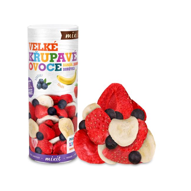 [XM564982] Mixit Velké křupavé ovoce - Banán Jahoda Borůvka 160g