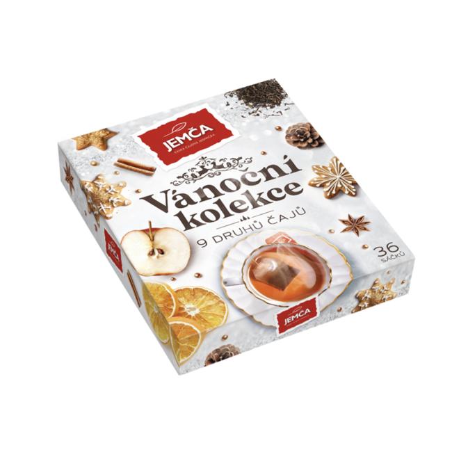 Kolekce 9 druhů vánočních čajů Jemča (36 ks)
