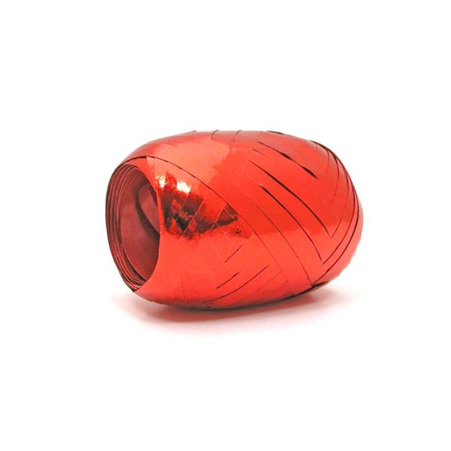 Vánoční dárková stuha metalická červená 5mm x 20m